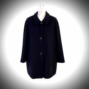 VINTAGE • JONES NEW YORK • black wool coat size 20-22